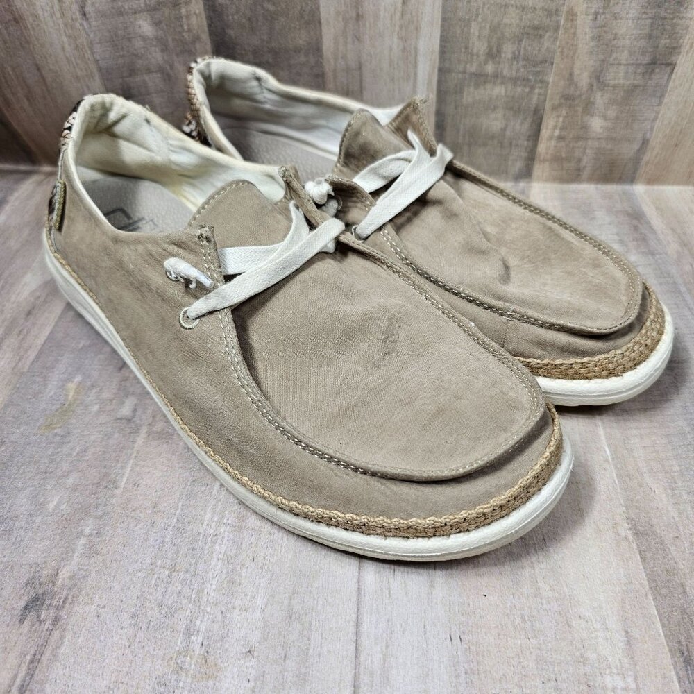 Hey Dude Womans Size 10‎ Wendy Python Brown Slip On Loafers Shoes